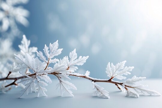 Winter ice frame with space for text