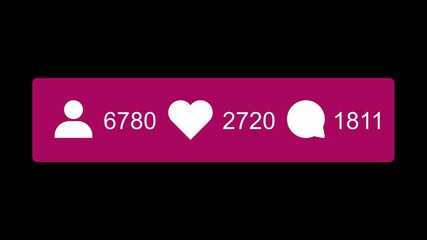 Social Media Engagement Counter Animation - Powered by Adobe