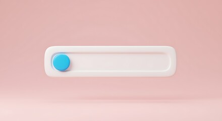 Minimalist toggle switch on a soft pink background providing a user interface element