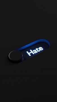 Love and hate button with a switch 
