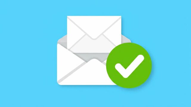 Email Icon Animation - Opening, Receiving, and Confirming Messages.