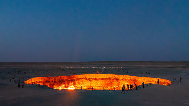 Darvaza (Derweze) gas crater (Door to Hell or Gates of Hell) in Turkmenistan