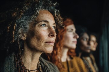 Diverse group of women standing together
