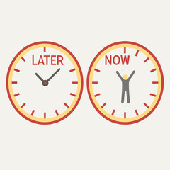 Time Concept With Clocks