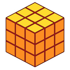 Simple Yellow Cube Design