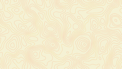 Cream Minimalist Topographic Background.  Beige, Cream Topographic Contour Lines. 