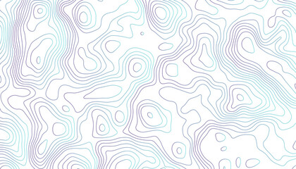 Abstract Purple Contour Map. Pastel Blue Pink Topographic Contour Lines.