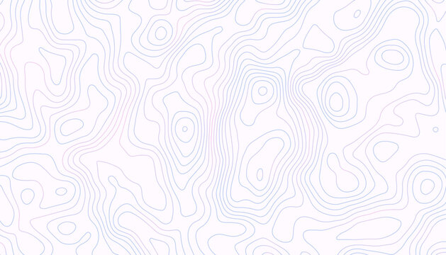 Pastel Rainbow Topographic Contour Lines Abstract Background