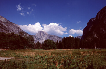 Clouds and Half Dome in Yosemite National Park