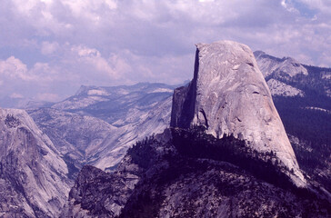 Clouds and Half Dome in Yosemite National Park

