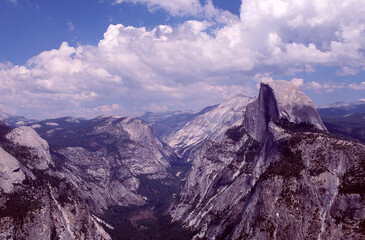 Clouds and Half Dome in Yosemite National Park

