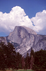 Clouds and Half Dome in Yosemite National Park

