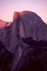 sunset in mountains half dome