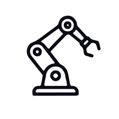 smart technology line icon black and white vector design 