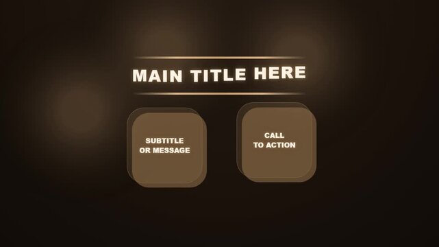 Template Title Screen with Buttons and Placeholder Text. - Powered by Adobe