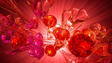 Vibrant crystal burst