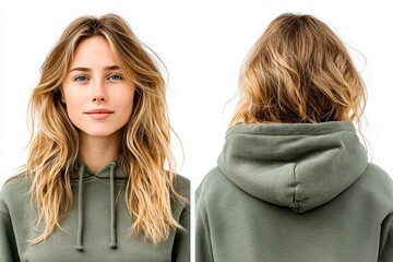 The girl in the green sweater. Generative AI