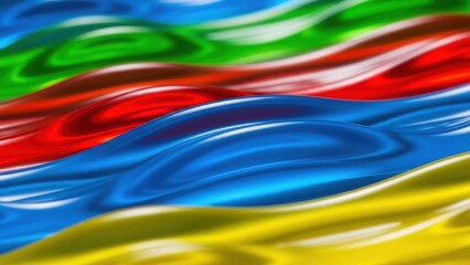 Vibrant Abstract Waves of Color - A Dynamic and Artistic Composition.