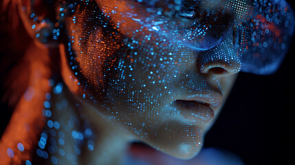 AI-enhanced virtual reality and immersive technology concept.