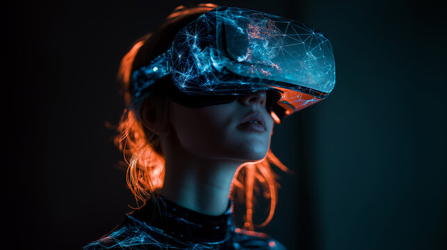 AI-enhanced virtual reality and immersive technology concept. - Powered by Adobe