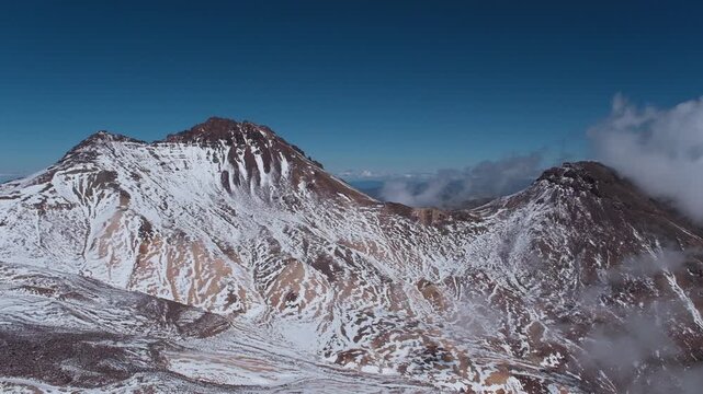 Beautiful view of the crater of the Aragats volcano from the Southern peak, Armenia.