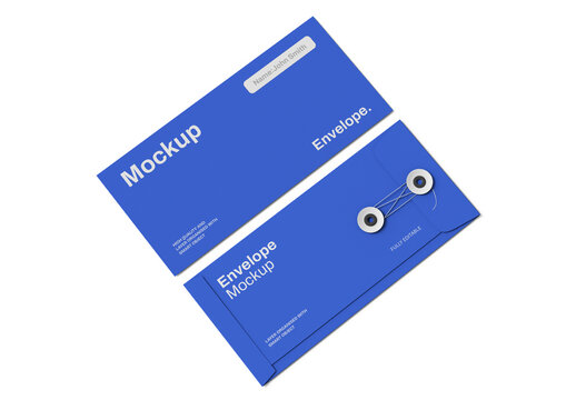 Editable String Envelop Mockup