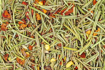 Rosemary, paprica, chili pepper spices mix . Food background