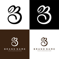 Coffee Logo Letter B