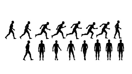 Obraz premium group of people silhouettes