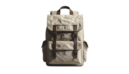 Minimalist backpack product image, isolated on white background, lifestyle travel concept