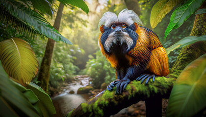 Bearded emperor tamarin