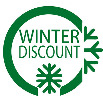 Snowy Winter Emblem with Bold White Text