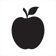 apple fruit minimalist silhouette vector icon - for graphic design projects apple, Modern Artwork.