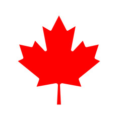 Canada Maple Leaf Icon Isolated on Transparent Background. Vector illustration.