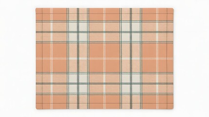 Placemat, Scotch pattern, peach-white on transparent background.
