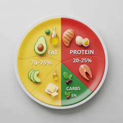 Ketogenic Diet Balanced Meal with Grilled Salmon Avocado Cheese and Fresh Salad