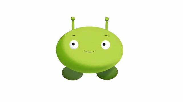 Cute Telepathic Character Dancing Animation