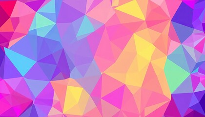 Intersecting vibrant polygons forming a complex, colorful abstract design, digital, modern