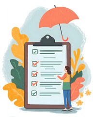 Vertical insurance claim checklist infographic