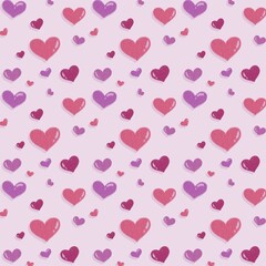 seamless pattern with hearts