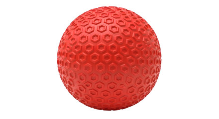 Red textured oval object with a bumpy surface digitally isolated on transparent background