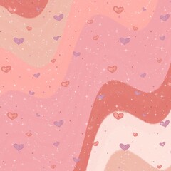 pink background with hearts