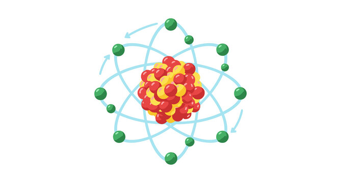 Illustration of an atom with electrons