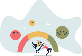 Employee engagement and satisfaction level measurement.life and employment of people.