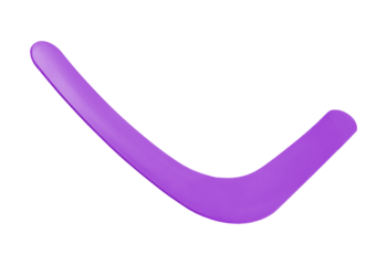 Vibrant Purple Curved Graphic Element Isolated on White Background: Modern Design Component