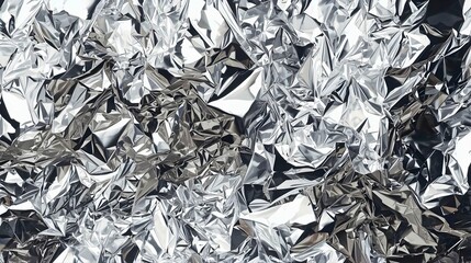 アルミホイルをくしゃくしゃにした抽象的な背景画像
