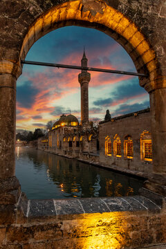Balikligol ( Fish Lake ) view in Sanliurfa City of Turkey.