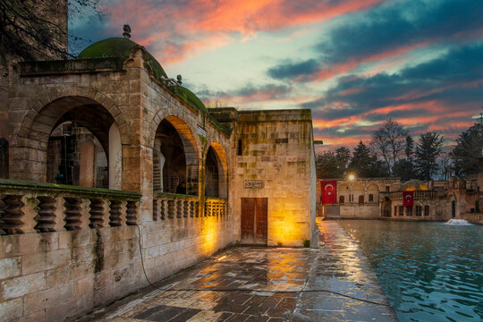 Balikligol ( Fish Lake ) view in Sanliurfa City of Turkey.