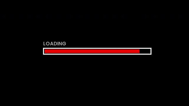 loading bar text error animation