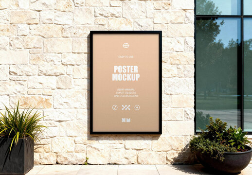 Light Wall Poster Mockup